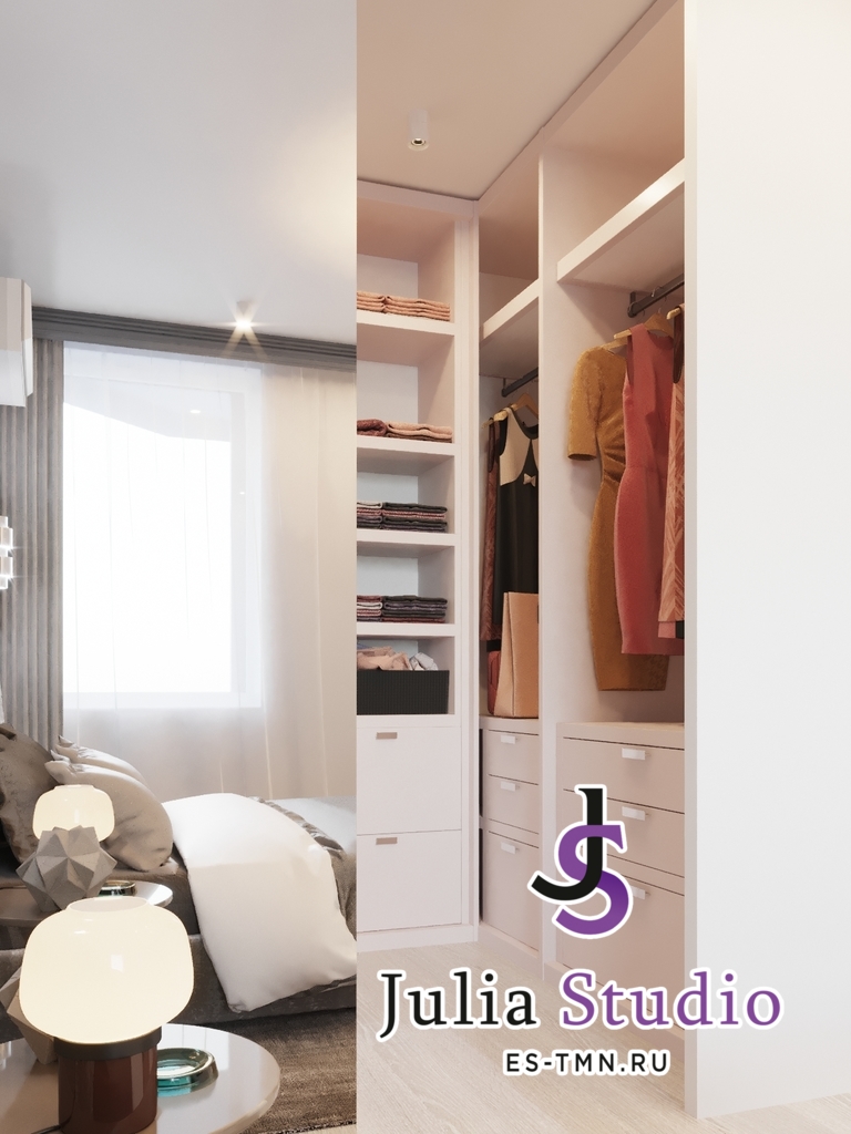 Спальная комната с гардеробной
