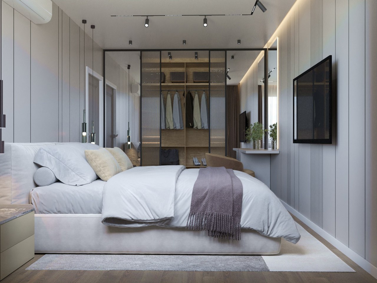 Проектирование спальни с гардеробной